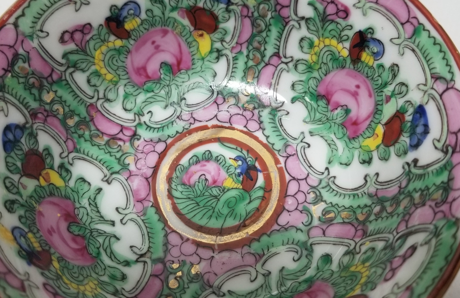 ALTI DAMGALI EL BOYAMA ANTİKA UZAKDOĞU KASE