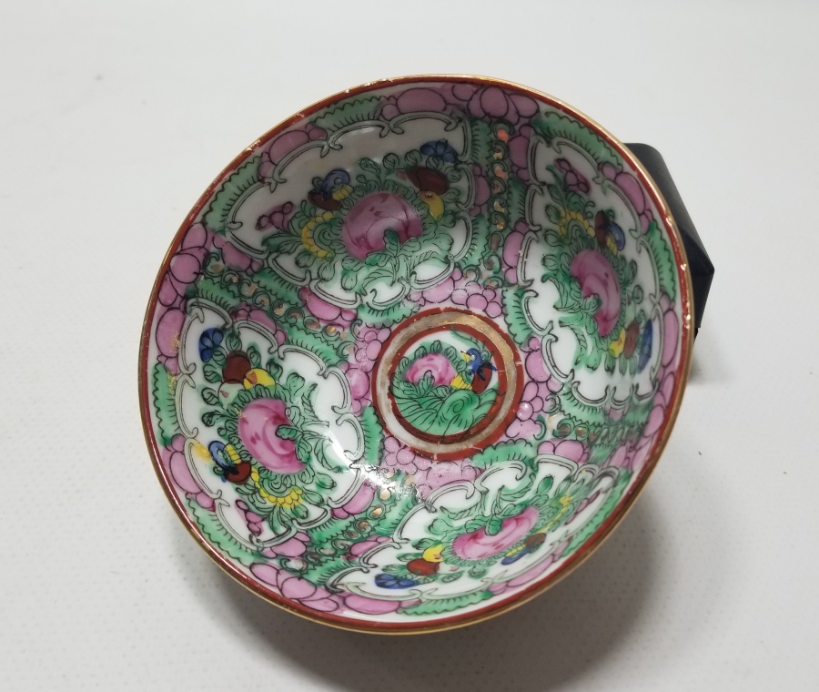 ALTI DAMGALI EL BOYAMA ANTİKA UZAKDOĞU KASE