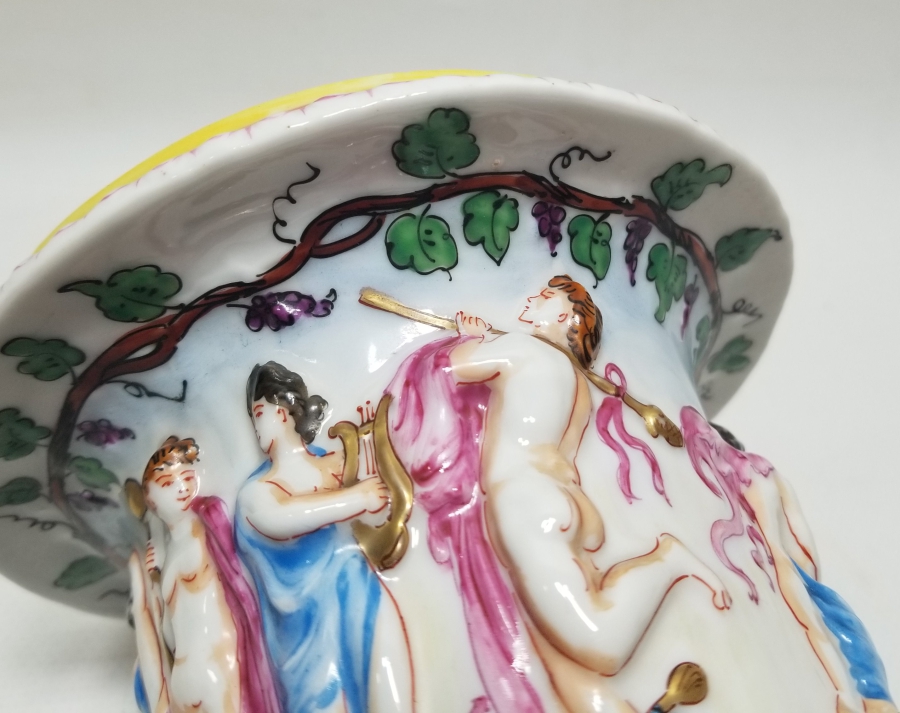 OSMANLI DÖNEMİ NADİR TİPTE EL BOYAMA SUNAK KASESİ