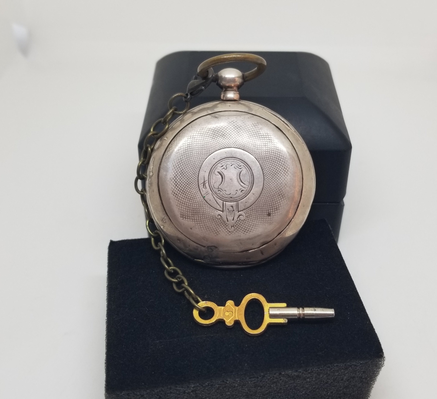 K. MAKOULIAN CONSTANTINOPLE KADRANLI GÜMÜŞ KASA ARKADAN KURMALI CEP SAATİ