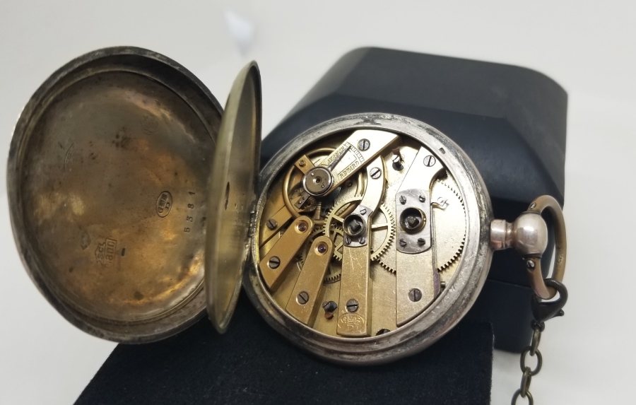 K. MAKOULIAN CONSTANTINOPLE KADRANLI GÜMÜŞ KASA ARKADAN KURMALI CEP SAATİ