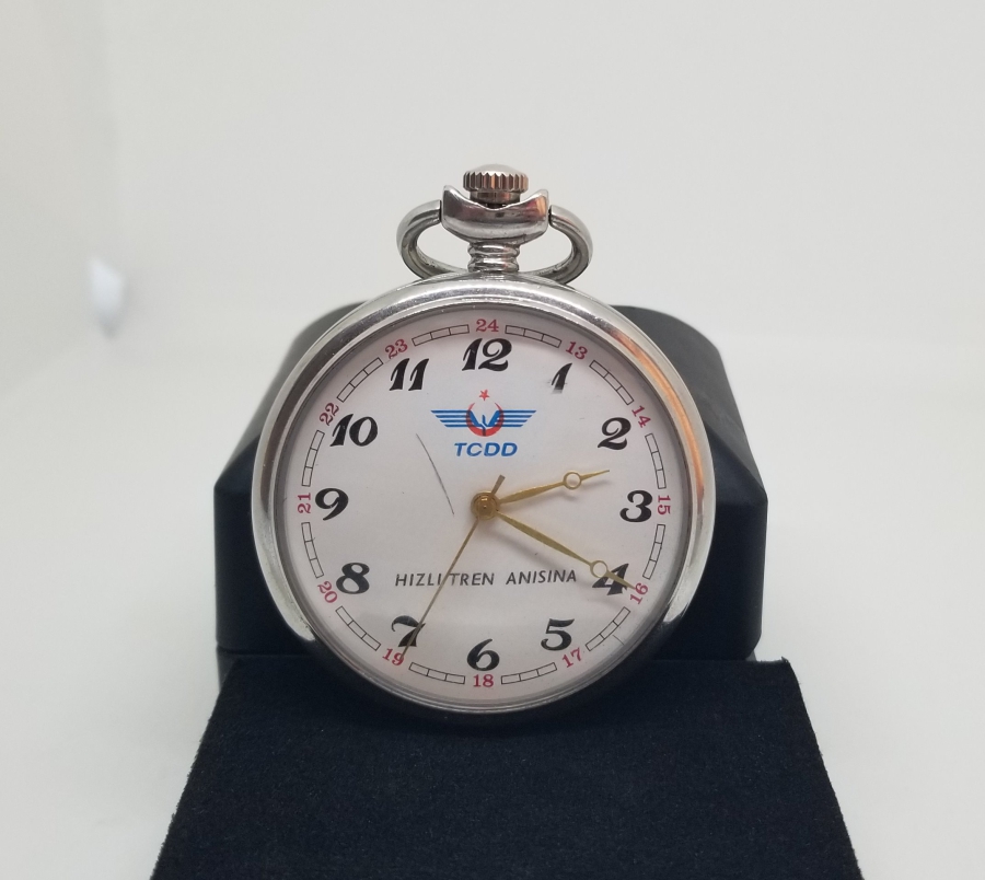 HIZLI TREN AÇILIŞ HATIRASI KURMALI CEP SAATİ