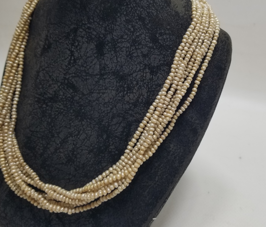 OSMANLI DÖNEMİ BÜYÜK BOY TAM TUR İNCİ GERDANLIK