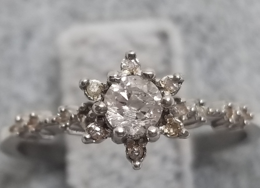 YILDIZ FORMLU PIRLANTA TAŞLI TEKTAŞ YÜZÜK