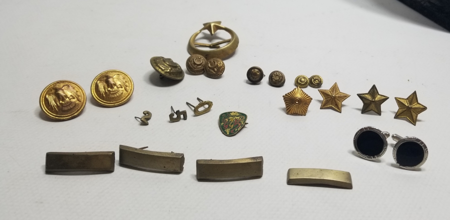 ANTİKA ASKER DÜĞME VE APOLET PARÇALARI LOTU