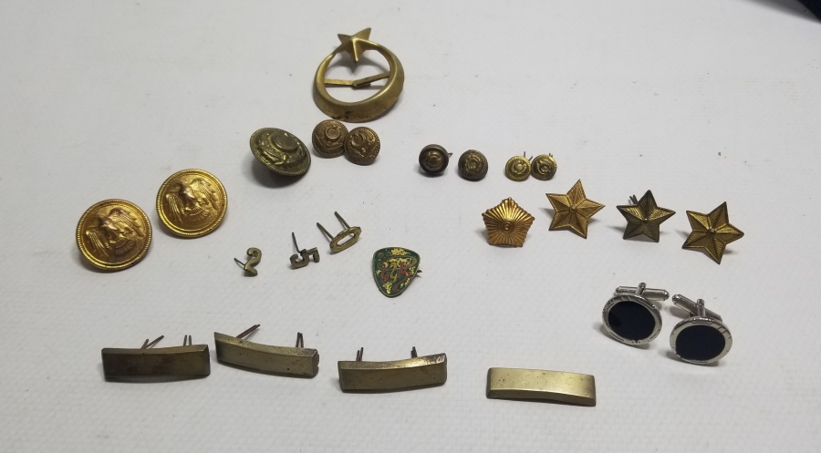 ANTİKA ASKER DÜĞME VE APOLET PARÇALARI LOTU