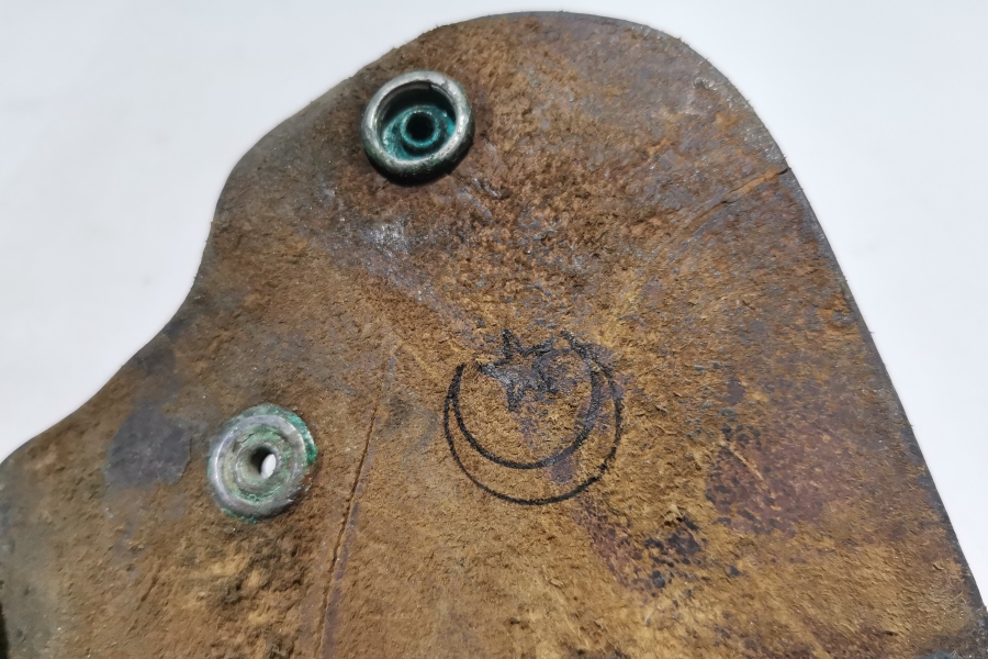 ÜZERİ AY YILDIZ FİGÜRLÜ OSMANLI SUBAY TABANCA KILIFI