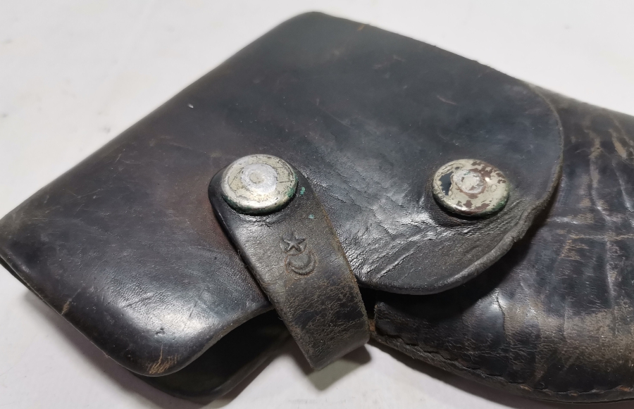 ÜZERİ AY YILDIZ FİGÜRLÜ OSMANLI SUBAY TABANCA KILIFI