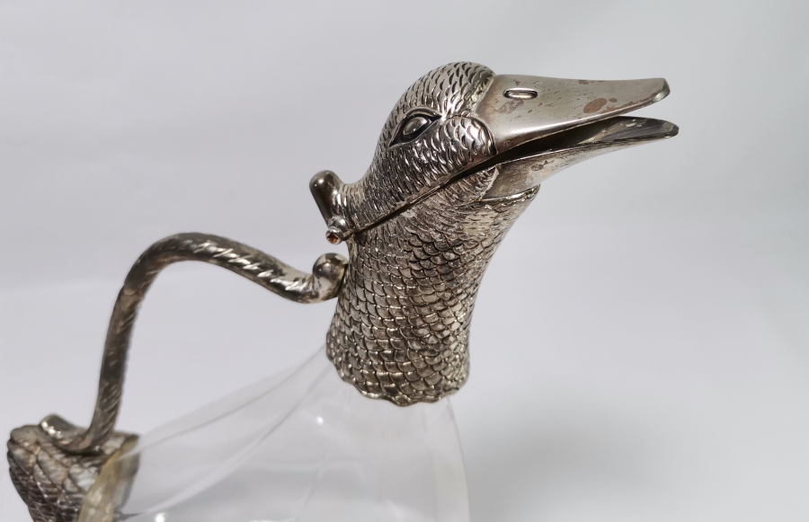 ÖRDEK FORMUNDA YAPILMIŞ ANTİKA FRANSIZ SÜRAHİ