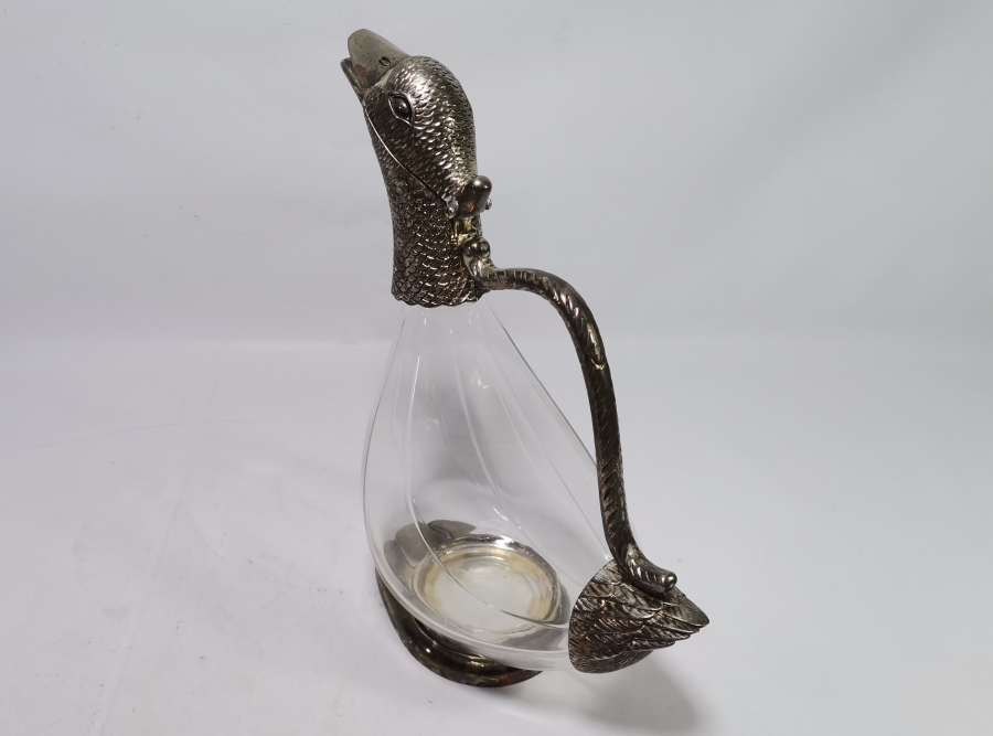 ÖRDEK FORMUNDA YAPILMIŞ ANTİKA FRANSIZ SÜRAHİ