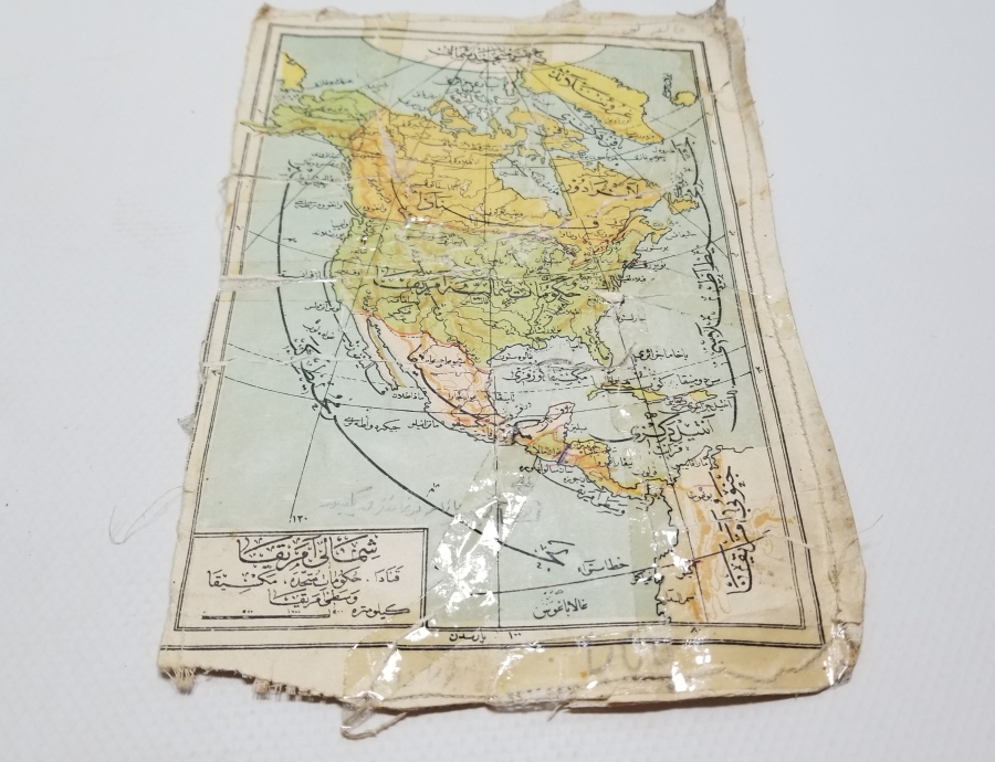 OSMANLICA KUZEY AMERİKA HARİTASI