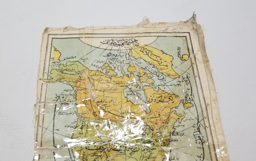 OSMANLICA KUZEY AMERİKA HARİTASI