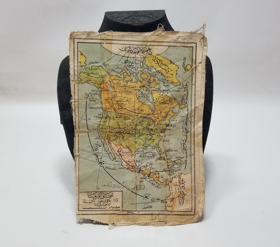 OSMANLICA KUZEY AMERİKA HARİTASI