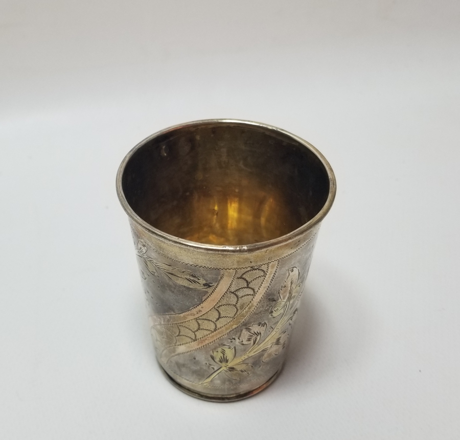 ABDÜLHAMİD HAN DÖNEMİ ALTIN VERMEYLİ VE TUĞRALI GÜMÜŞ SU BARDAĞI