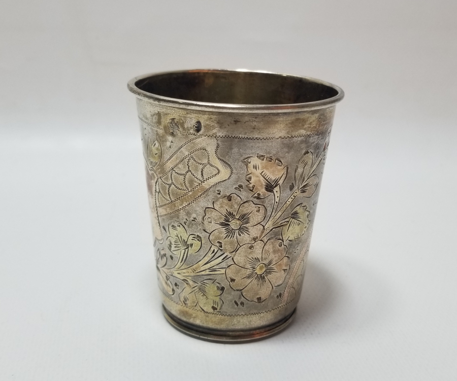 ABDÜLHAMİD HAN DÖNEMİ ALTIN VERMEYLİ VE TUĞRALI GÜMÜŞ SU BARDAĞI