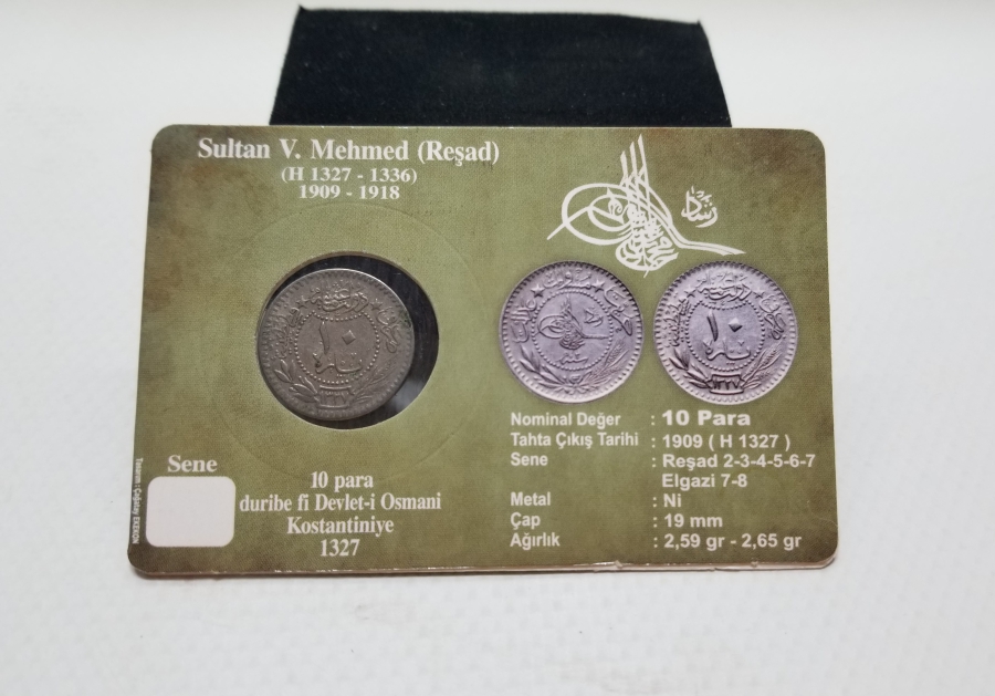 MEHMET REŞAT HAN DÖNEMİ KOLEKSİYONLUK NİKEL 10 PARA