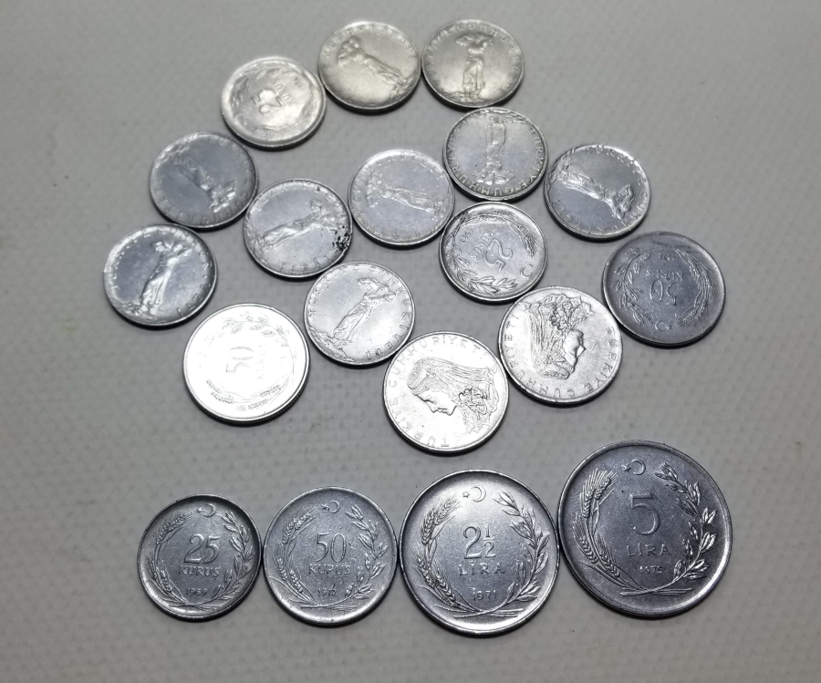 1970-1980LERDEN ANTİKA METAL PARA LOTU