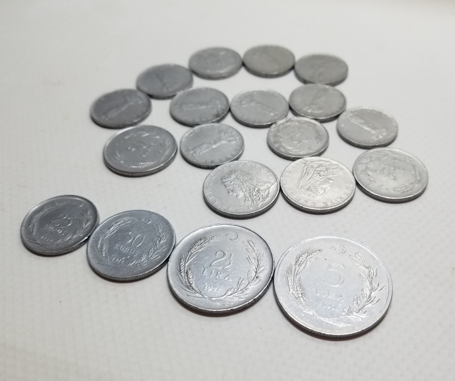 1970-1980LERDEN ANTİKA METAL PARA LOTU