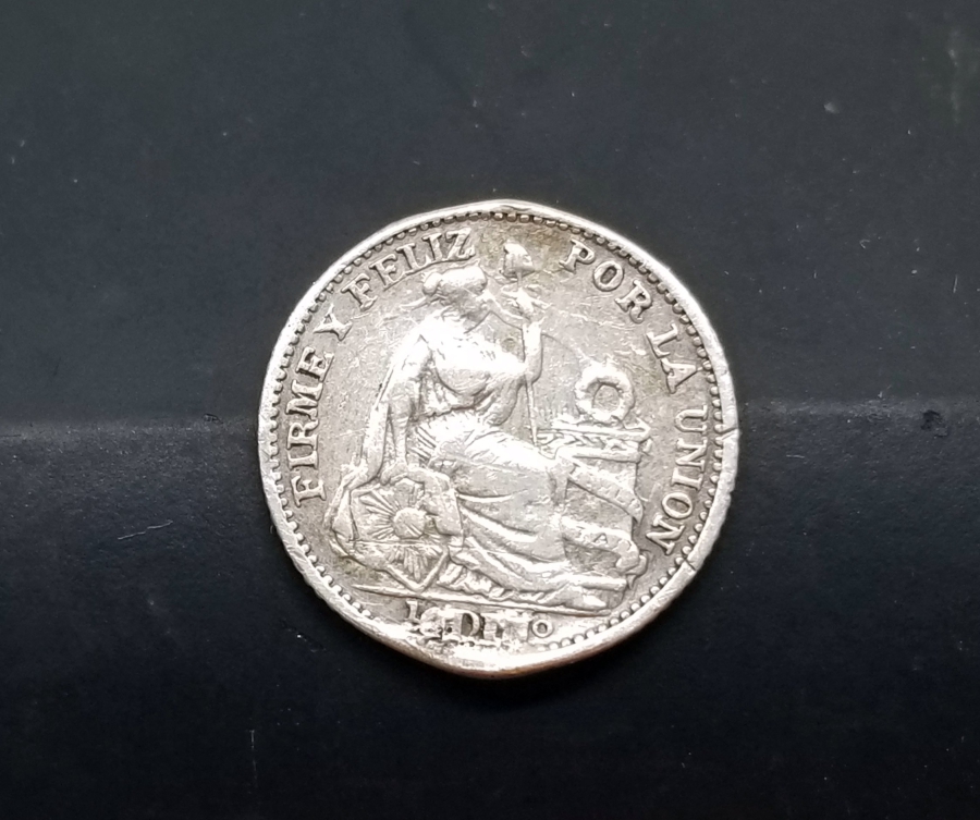 1904 PERU YARIM DİNERO GÜMÜŞ PARA