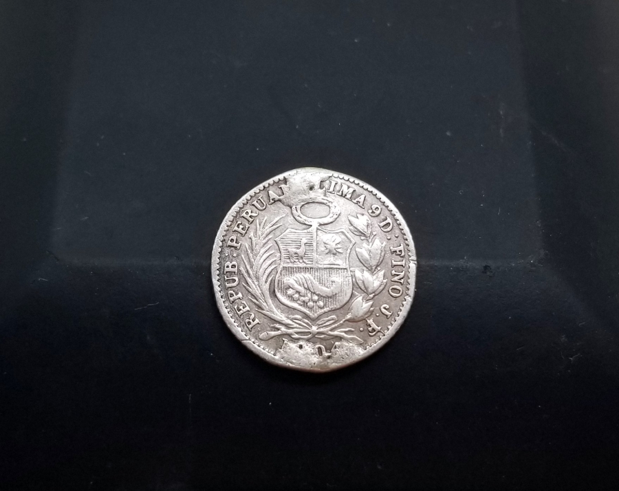 1904 PERU YARIM DİNERO GÜMÜŞ PARA