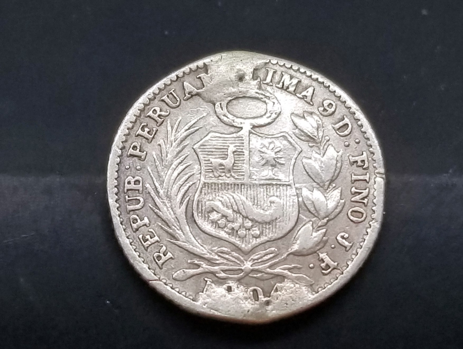 1904 PERU YARIM DİNERO GÜMÜŞ PARA