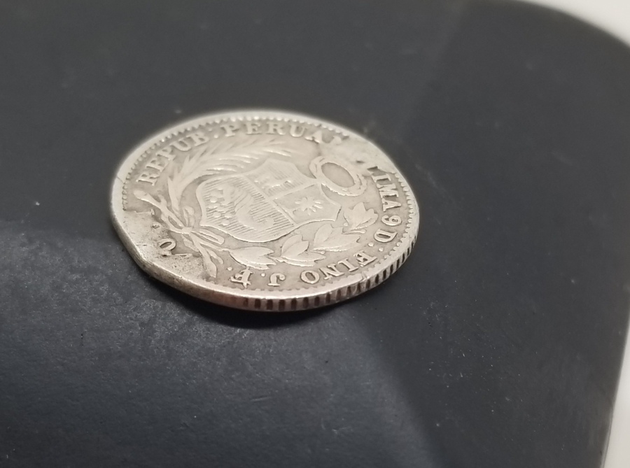 1904 PERU YARIM DİNERO GÜMÜŞ PARA