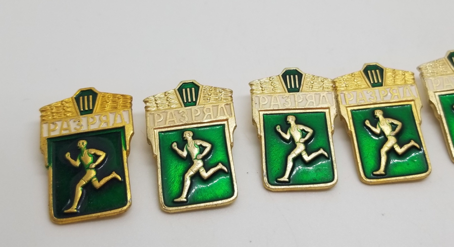 5 ADET ANTİKA SOVYET KOŞU ROZETİ