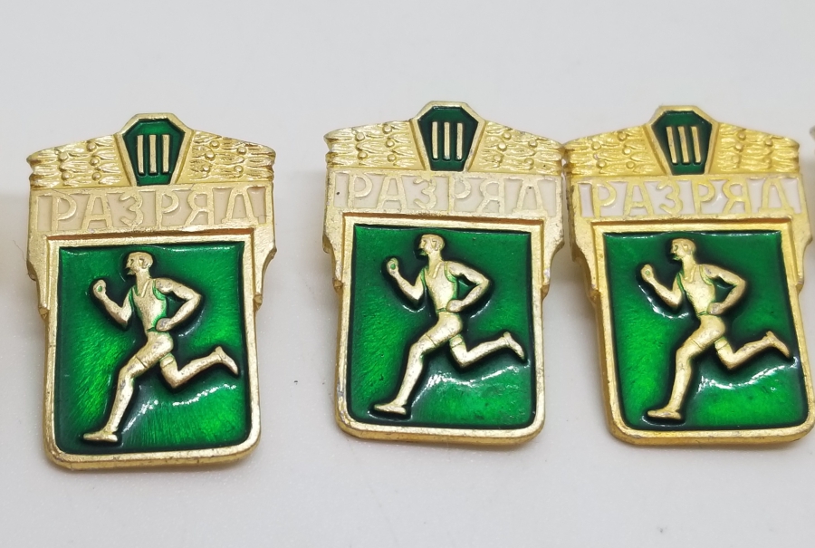 5 ADET ANTİKA SOVYET KOŞU ROZETİ