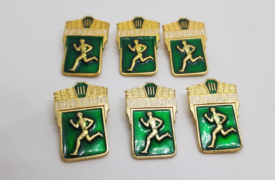 6 ADET ANTİKA SOVYET KOŞU ROZETİ