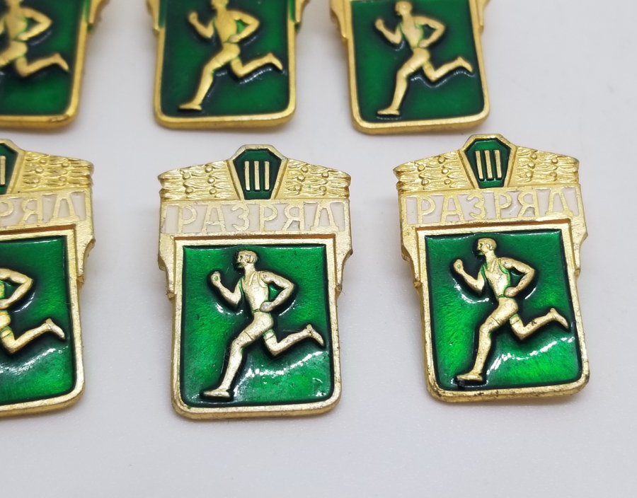 6 ADET ANTİKA SOVYET KOŞU ROZETİ