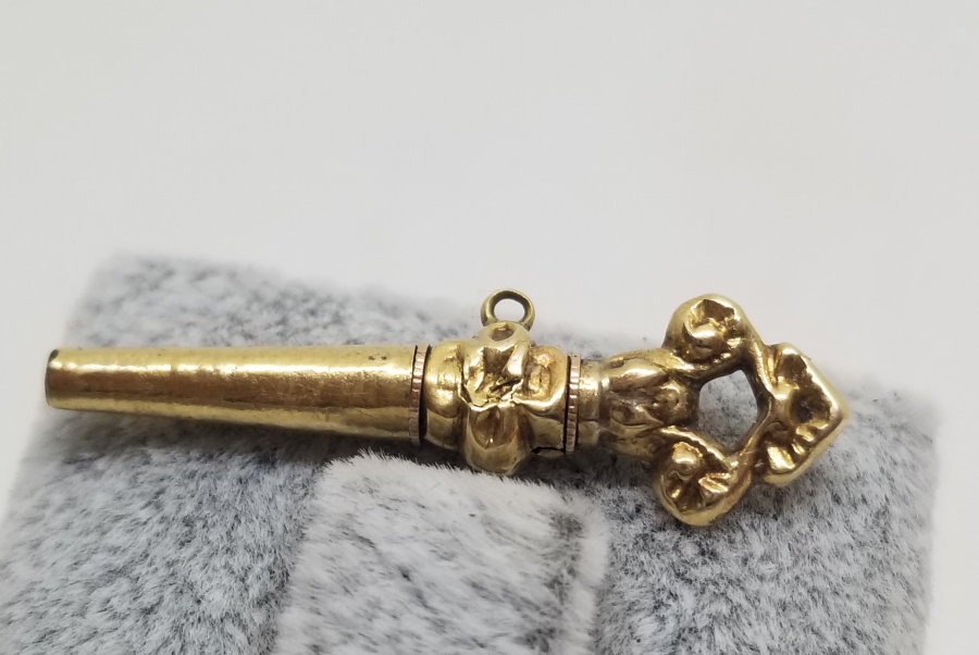 OSMANLI DÖNEMİ ALTIN CEP SAATİ KURMA ANAHTARI