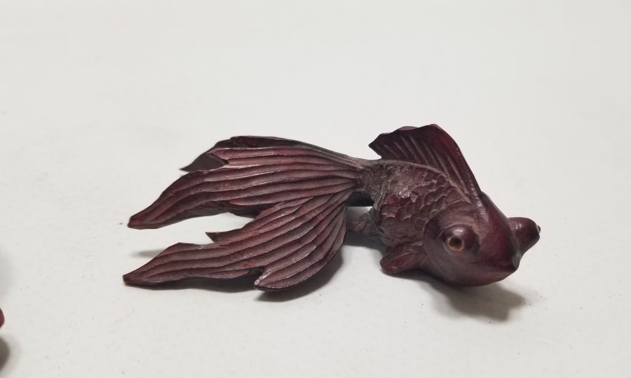 EL YAPIMI ANTİKA AHŞAP BALIK FİGÜRLERİ