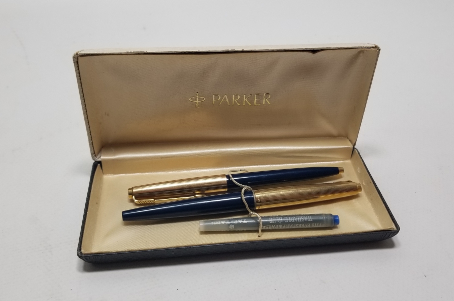 ORİJİNAL KUTUSUNDA PARKER MARKA ANTİKA KALEM TAKIMI
