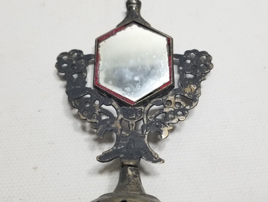 KABE-İ ŞERİF GÖRSELLİ ANTİKA MASA AYNASI