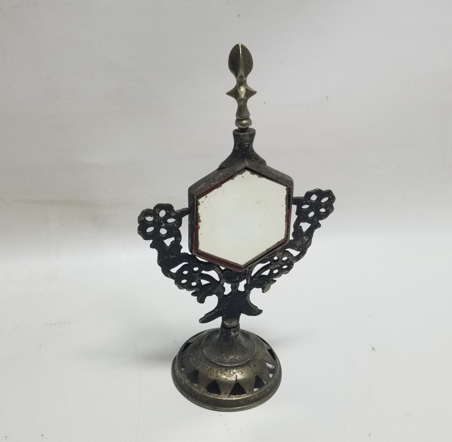 KABE-İ ŞERİF GÖRSELLİ ANTİKA MASA AYNASI