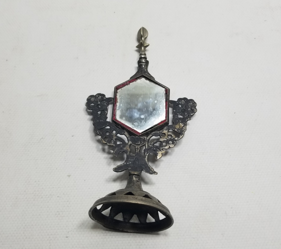 KABE-İ ŞERİF GÖRSELLİ ANTİKA MASA AYNASI