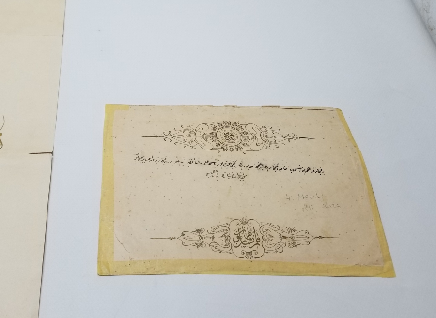 ORİJİNAL ZARFIYLA ALİ RIZA EFENDİ'YE VERİLMİŞ 4. DERECE MECİDİ NİŞANI BERATI