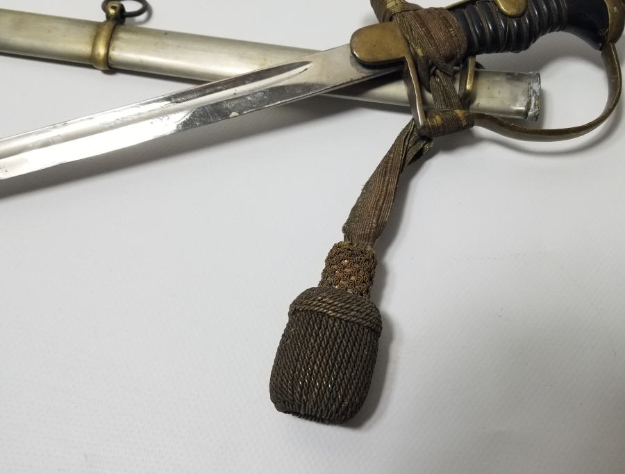 SIRTI OSMANLICA YAZILI İLK KEZ GÖRÜLEN ORİJİNAL PÜSKÜLÜYLE OSMANLI HAFİF SÜVARİ SUBAY KILICI