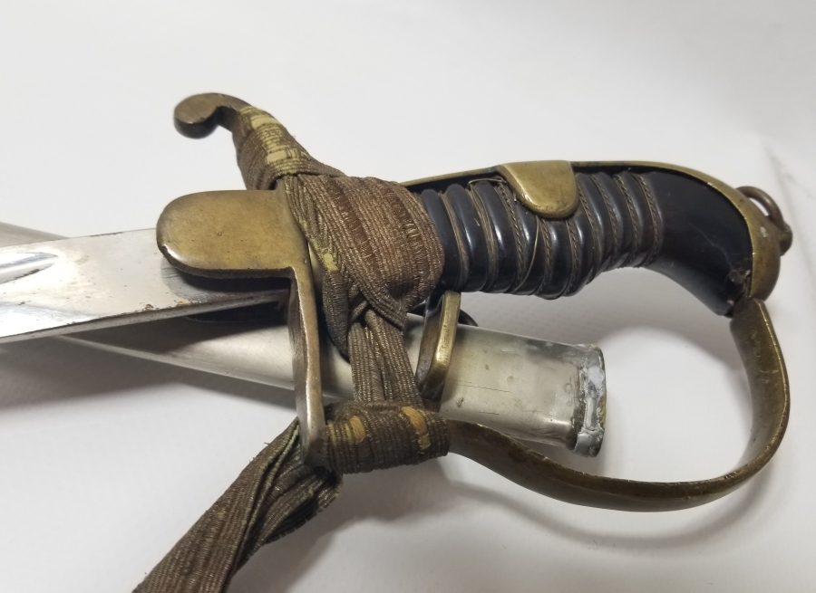 SIRTI OSMANLICA YAZILI İLK KEZ GÖRÜLEN ORİJİNAL PÜSKÜLÜYLE OSMANLI HAFİF SÜVARİ SUBAY KILICI