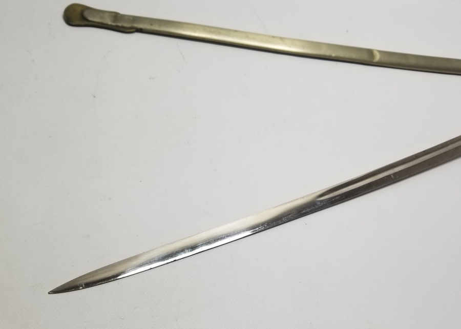 SIRTI OSMANLICA YAZILI İLK KEZ GÖRÜLEN ORİJİNAL PÜSKÜLÜYLE OSMANLI HAFİF SÜVARİ SUBAY KILICI