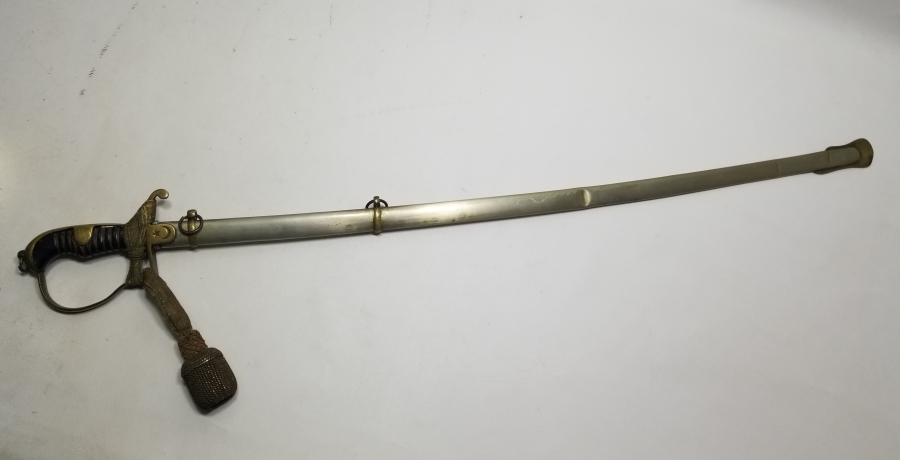 SIRTI OSMANLICA YAZILI İLK KEZ GÖRÜLEN ORİJİNAL PÜSKÜLÜYLE OSMANLI HAFİF SÜVARİ SUBAY KILICI