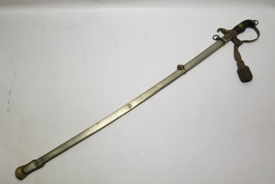 SIRTI OSMANLICA YAZILI İLK KEZ GÖRÜLEN ORİJİNAL PÜSKÜLÜYLE OSMANLI HAFİF SÜVARİ SUBAY KILICI