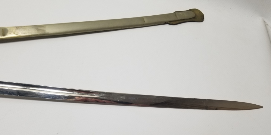 SIRTI OSMANLICA YAZILI İLK KEZ GÖRÜLEN ORİJİNAL PÜSKÜLÜYLE OSMANLI HAFİF SÜVARİ SUBAY KILICI