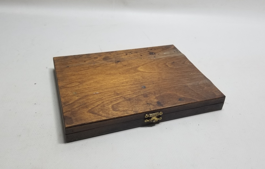 ANTİKA EL YAPIMI AHŞAP PASTEL BOYA KUTUSU