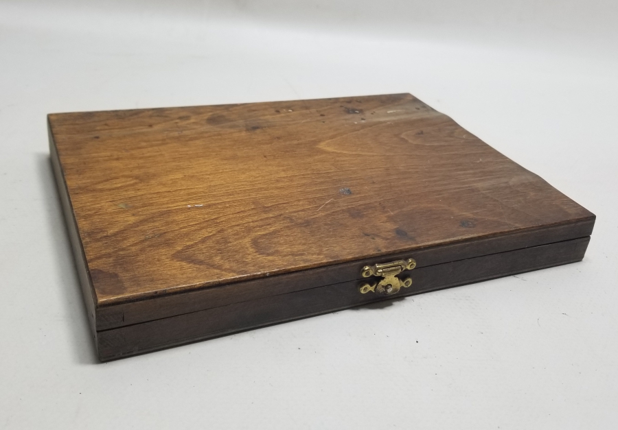 ANTİKA EL YAPIMI AHŞAP PASTEL BOYA KUTUSU