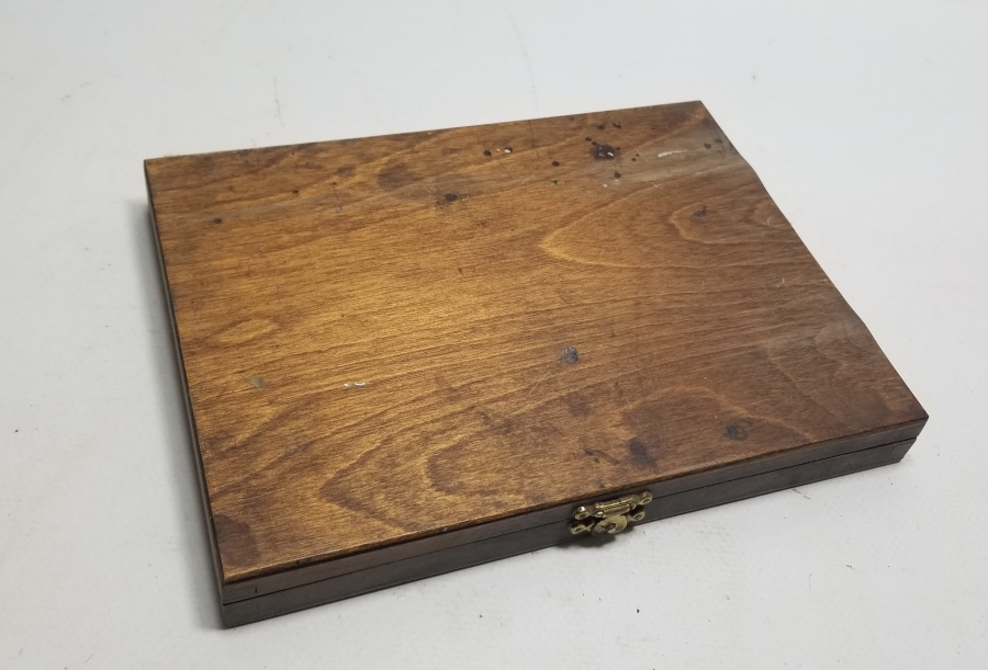 ANTİKA EL YAPIMI AHŞAP PASTEL BOYA KUTUSU