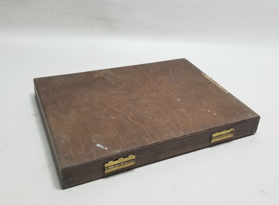 ANTİKA EL YAPIMI AHŞAP PASTEL BOYA KUTUSU