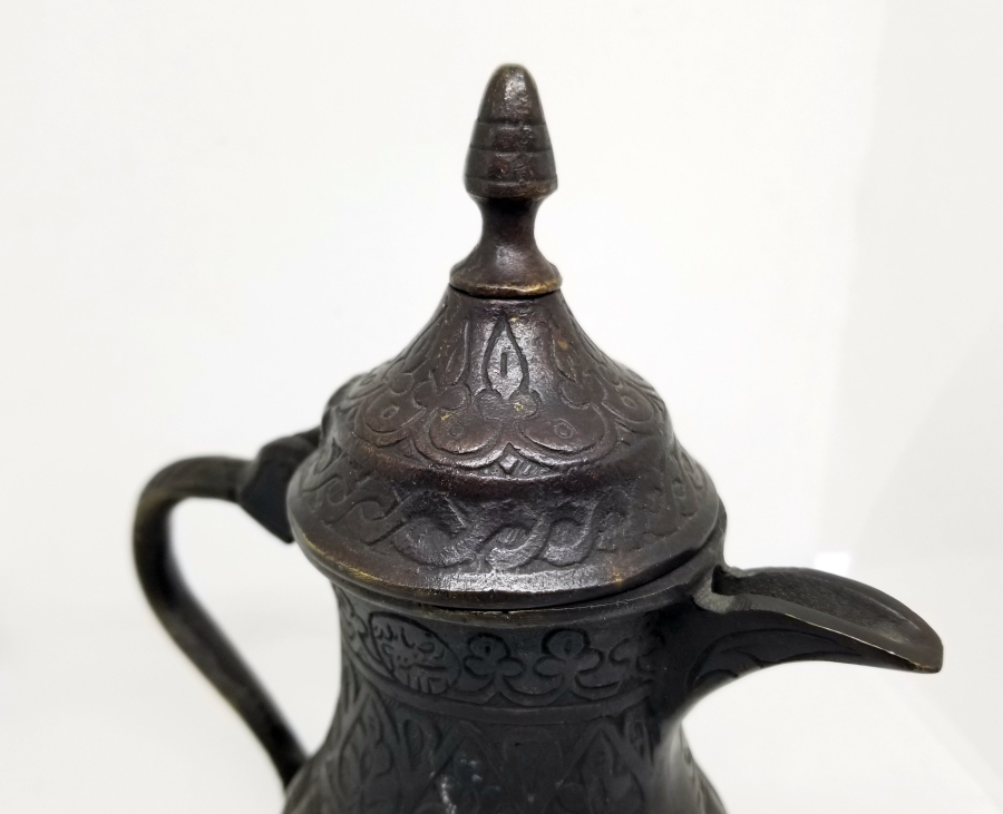 BRONZ DÖKÜM GAZİANTEP YAPIMI KAHVEDAN - MIRRA