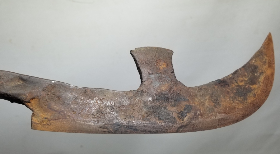 MEŞHUR BURSALI EMİN USTA YAPIMI NADİR TİPTE ÜZERİ OSMANLICA YAZILI BURSA İŞİ TIRPAN