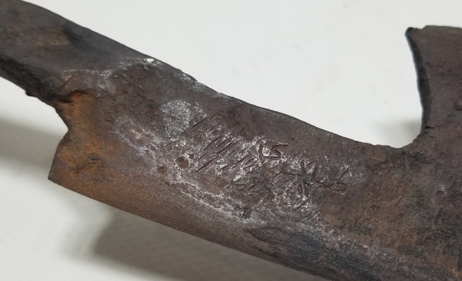 MEŞHUR BURSALI EMİN USTA YAPIMI NADİR TİPTE ÜZERİ OSMANLICA YAZILI BURSA İŞİ TIRPAN